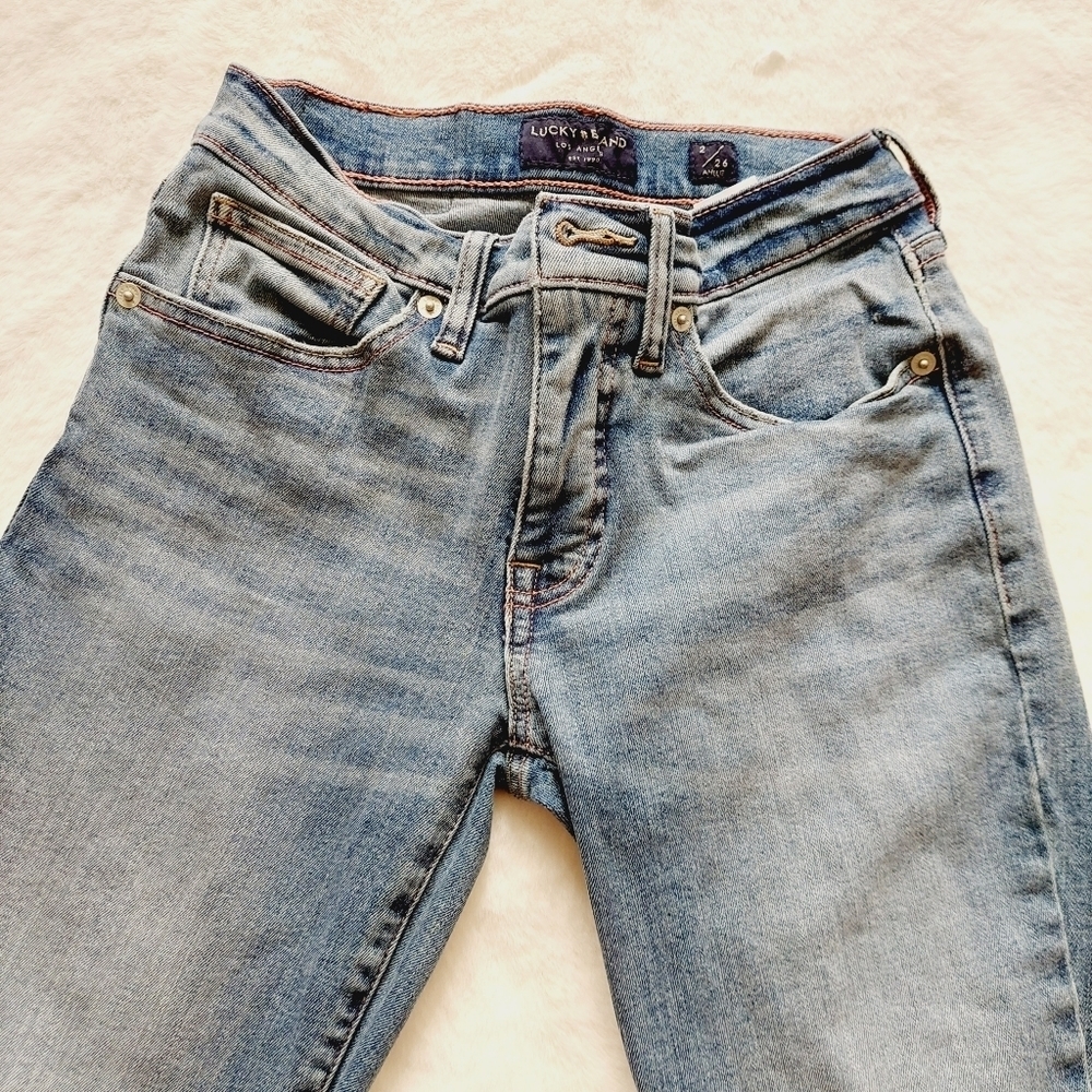 Lucky Brand Ava Distressed Chewed Hem Crop Skinny Jeans P1034 - Picture 3 of 11